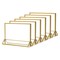 NIUBEE 6Pack 7 x 5 Horizontal Clear Acrylic Sign Holder with Gold Borders, Double Sided Table Menu Stands Picture Frames for Wedding Table Numbers, Restaurant Signs, Photos and Art Display